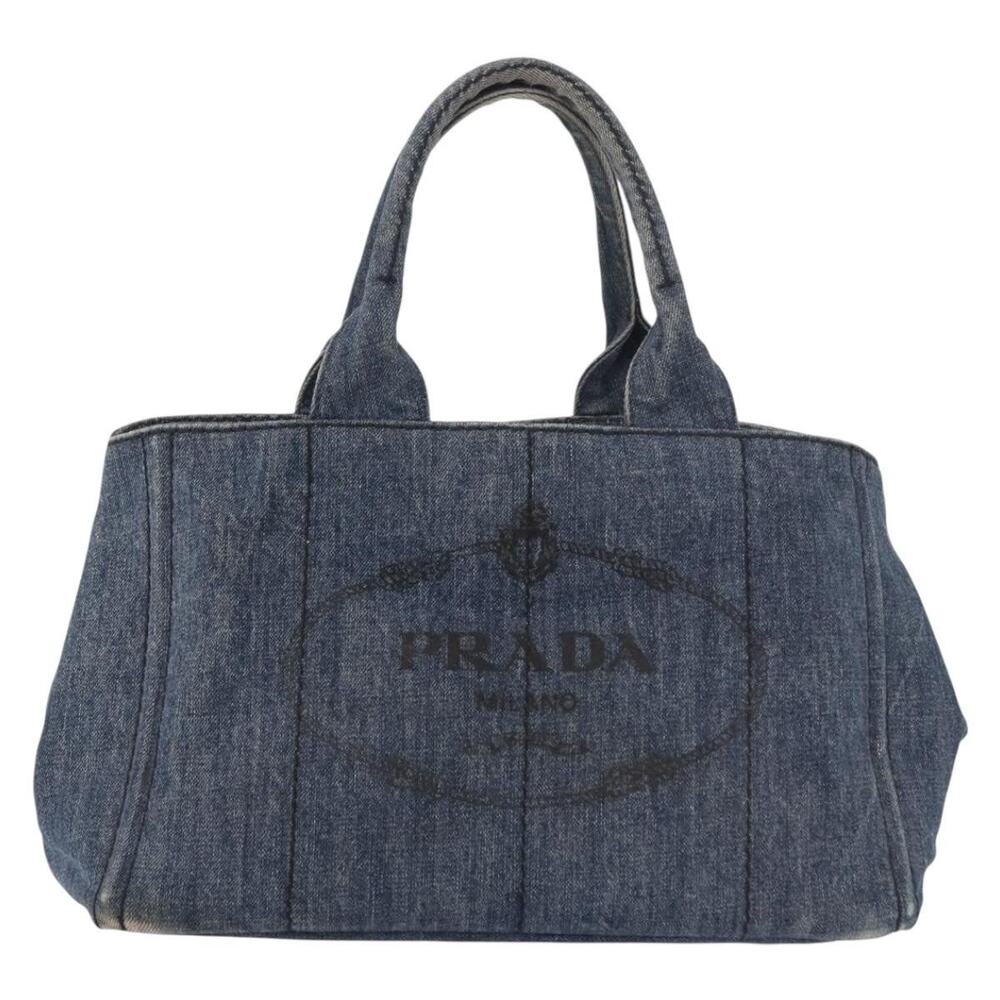 Prada Canvas Canapa M Handbag Blue